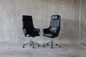 House of Pac: Vitra Grand Executive Citterio black leather high back
